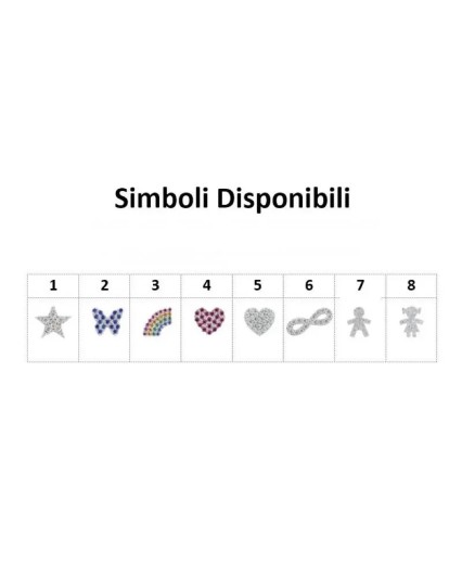 Mono orecchino con tripla catena con Iniziali o simboli di Zirconi in Stampatello- Tutte le iniziali disponibili