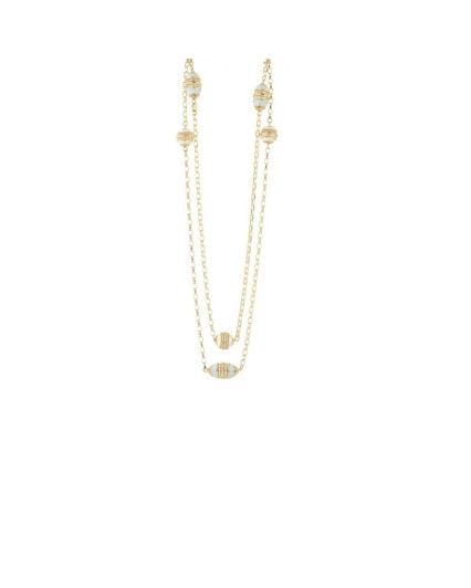 Collana Chanel in argento 925 dorata e smaltata Silver Jewels