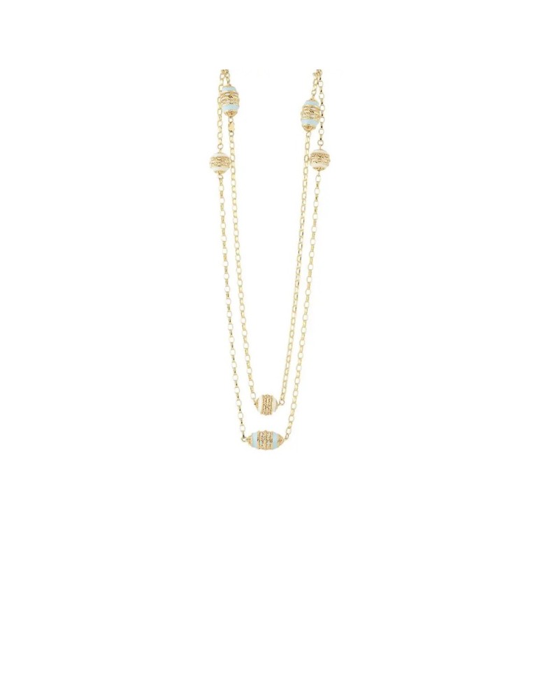 Collana Chanel in argento 925 dorata e smaltata Silver Jewels